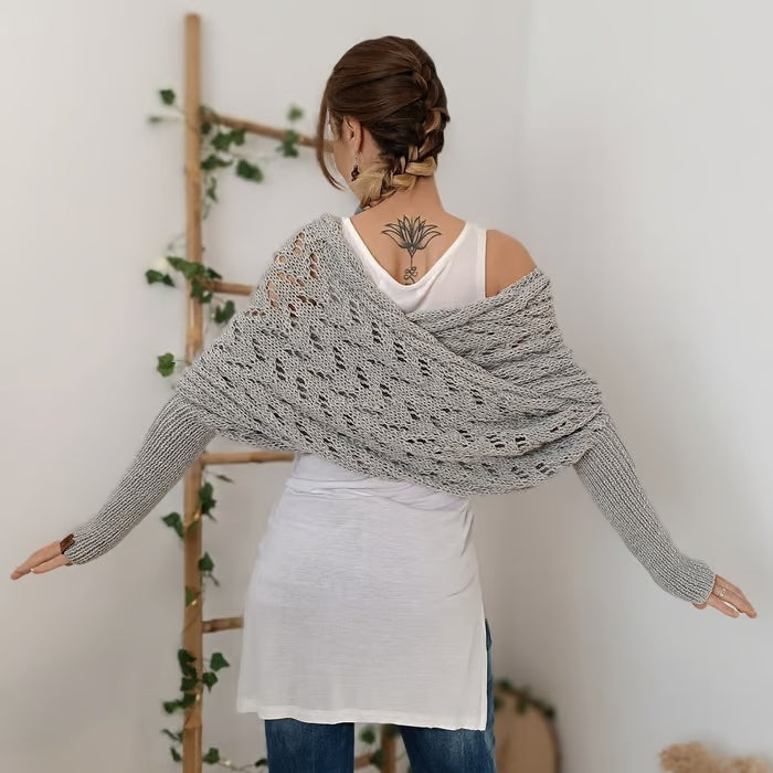 Alyssa™ - Boho Knit Shawl – Flattering and Comfortable