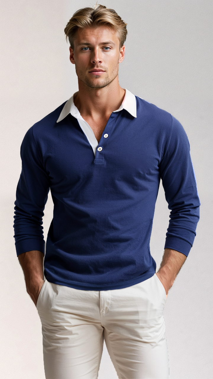 Samuel | Elegant Polo Pullover