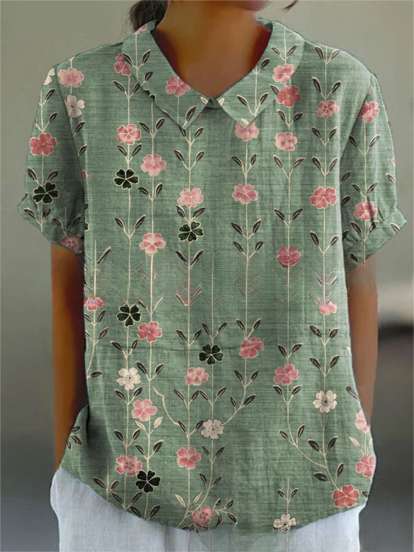 Ombeline™ - Elegant Floral Shirt