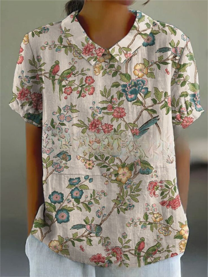 Ombeline™ - Elegant Floral Shirt