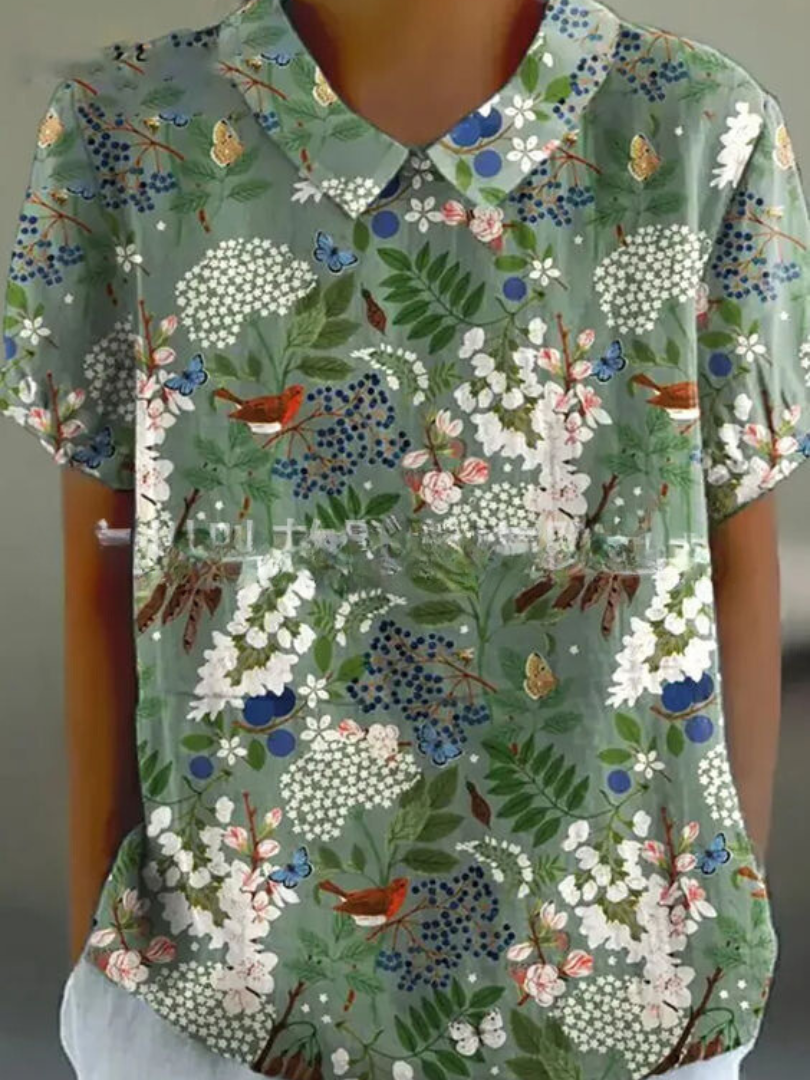 Ombeline™ - Elegant Floral Shirt