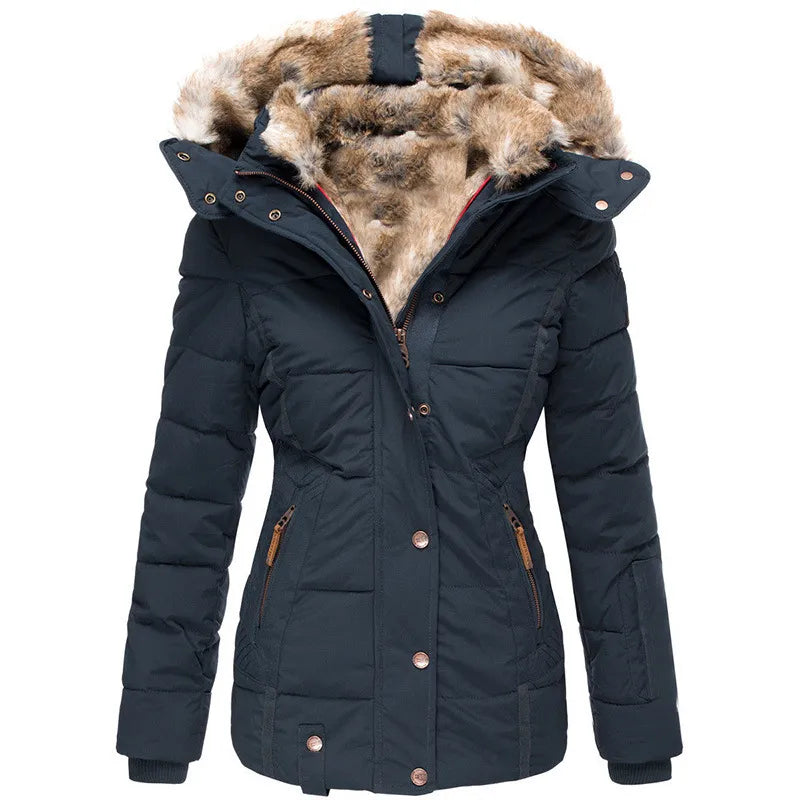 Emma - Warm Winter Coat with Fur Lining