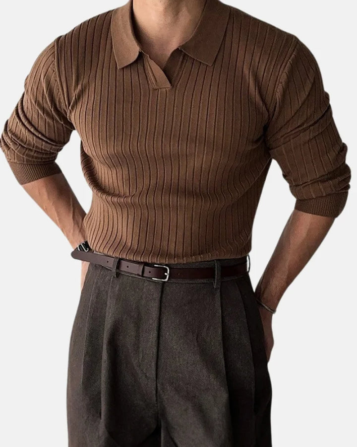 Hampton Côtelé Polo Sweatshirt