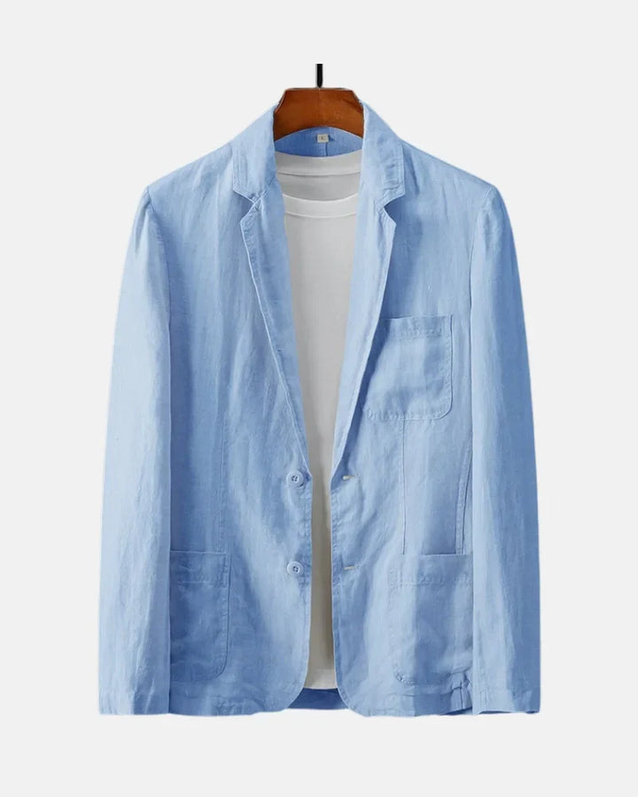 Laurent Minimalist Linen Blazer