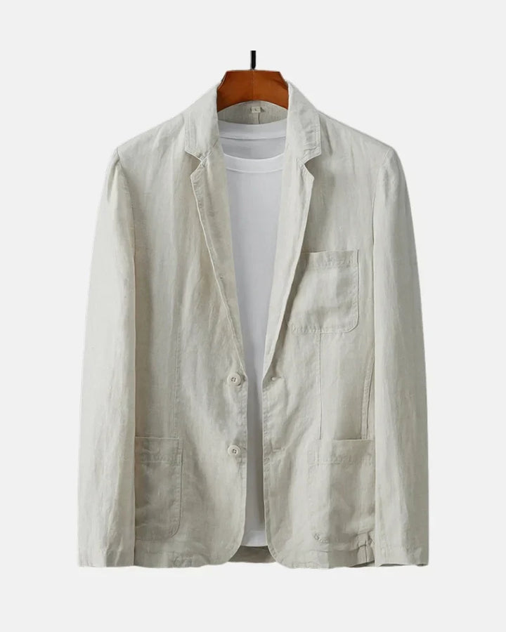 Laurent Minimalist Linen Blazer