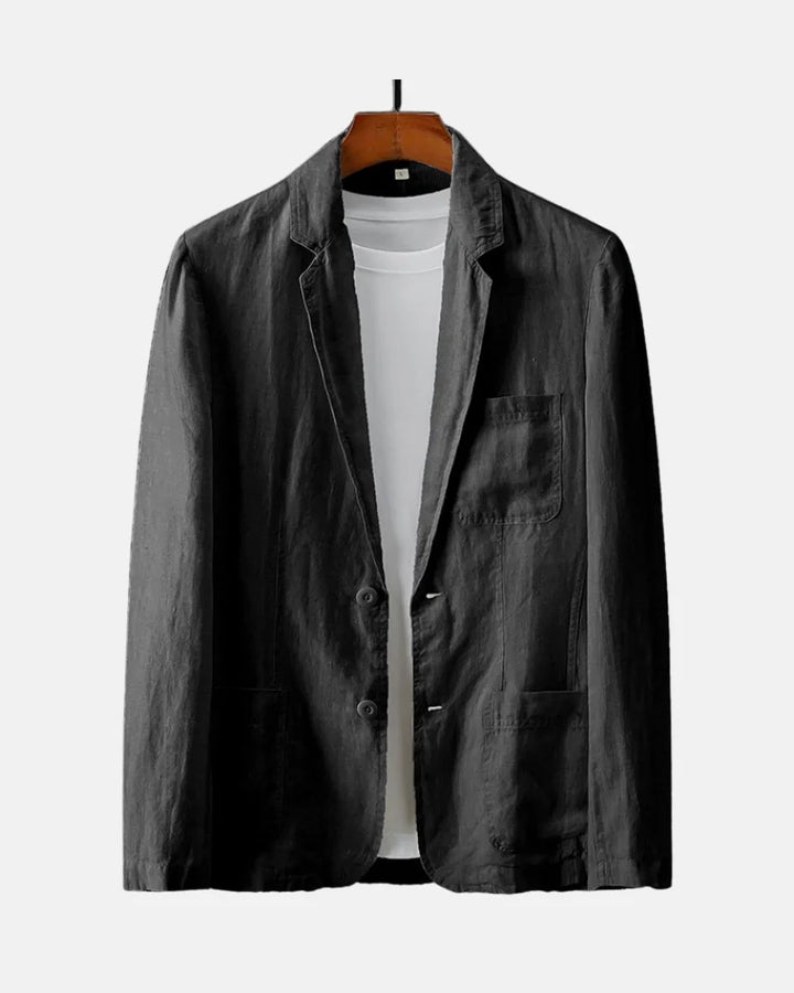 Laurent Minimalist Linen Blazer