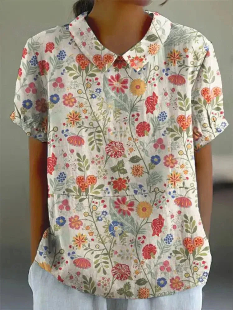 Ombeline™ - Elegant Floral Shirt