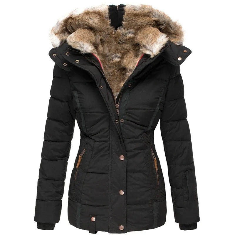 Emma - Warm Winter Coat with Fur Lining