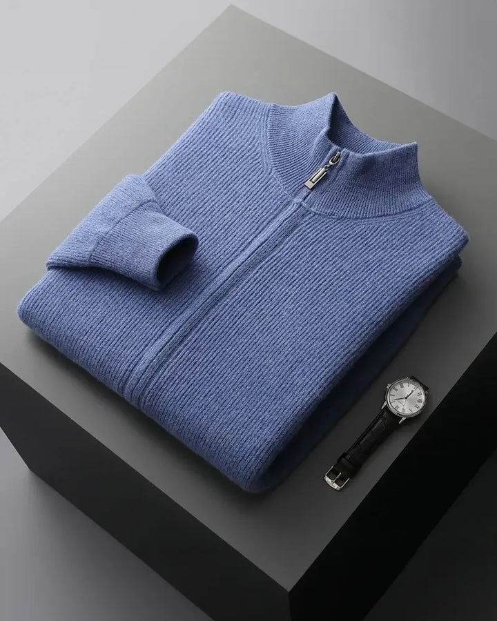 Charles Zip-Up Cashmere Sweater