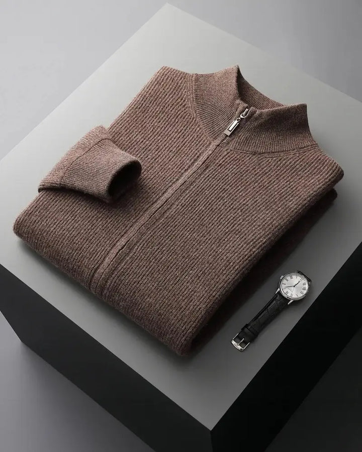 Charles Zip-Up Cashmere Sweater