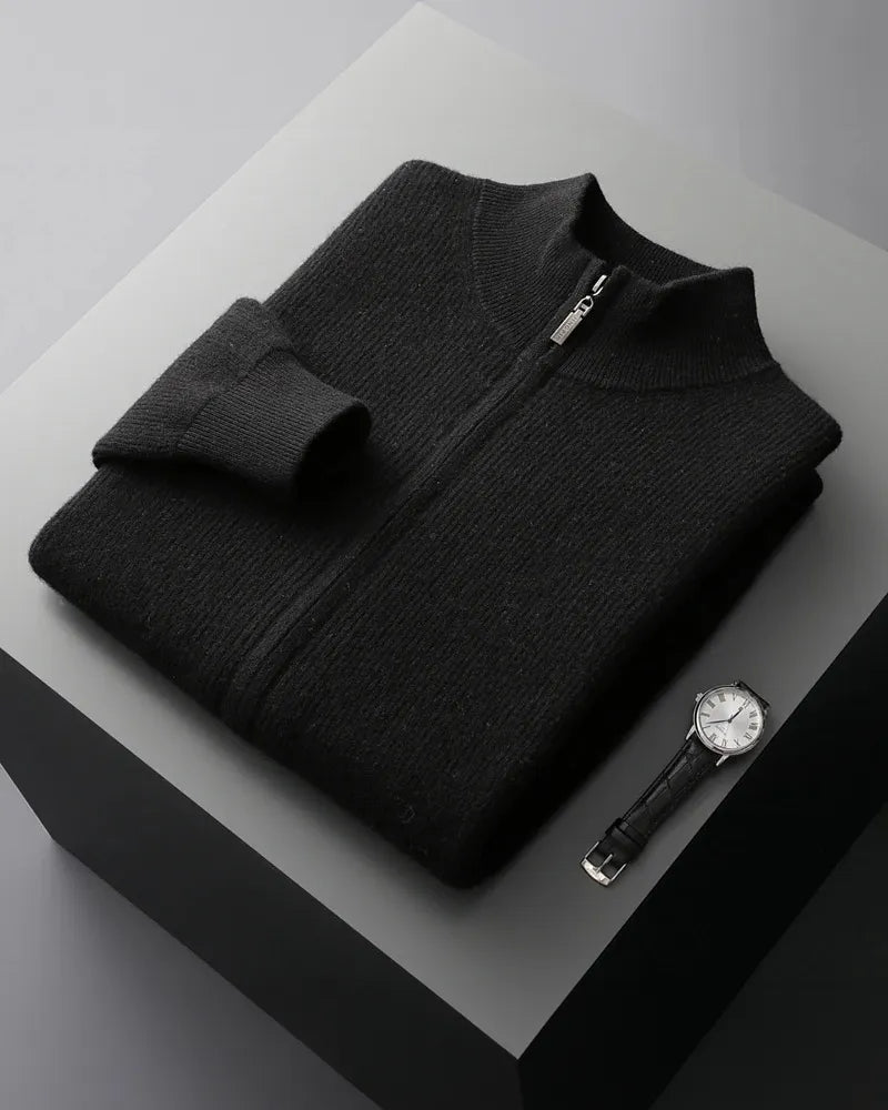 Charles Zip-Up Cashmere Sweater