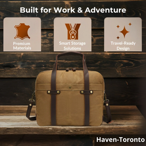 Canvas Laptop Messenger Bag | ASHVILLE