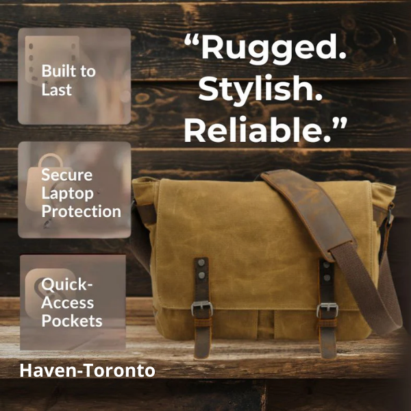 Canvas Laptop Messenger Bag | RENO