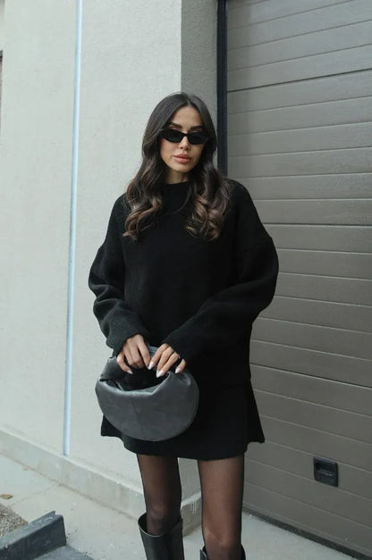 Carol - Knitted Skirt Suit (Top + Skirt)