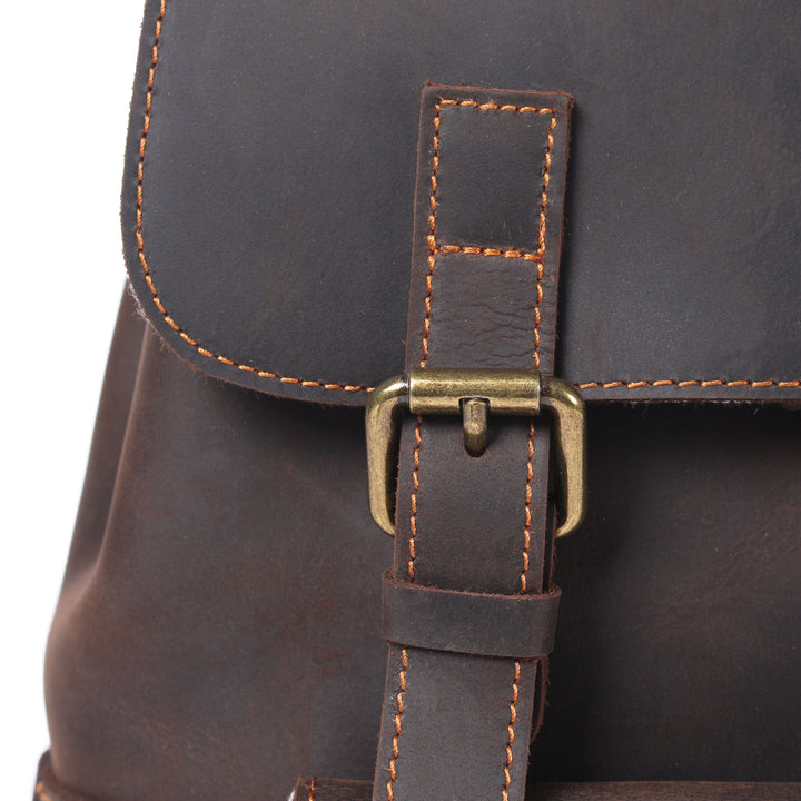Leather Drawstring Backpack | FLAM