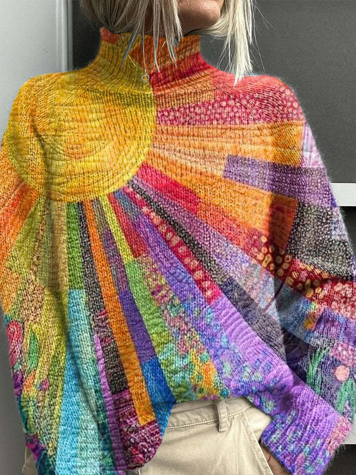 Noelle™ - Rainbow Turtleneck